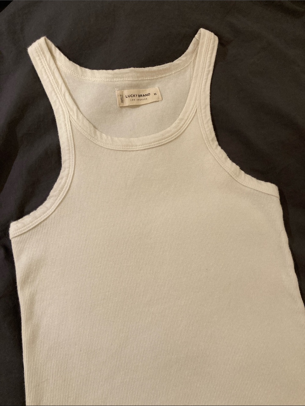 Lucky Brand cotton white tank top
